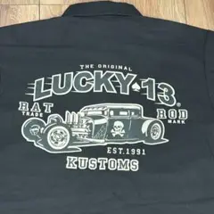 ラッキー13 LUCKY13 ワークシャツ　ホットロッド　アメ車hot rod