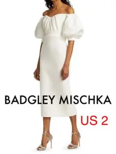 ウェディングドレス Badgley Mischka オフショルダーワンピース