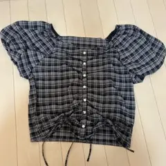 2WAY ドロストブラウス 半袖 Heather