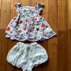 Angel Dear 花柄トップスとショートパンツセット 90