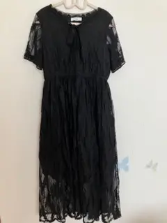 レース ブラック ワンピース 140