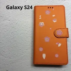 Galaxy S24 手帳型ケース　オレンジ