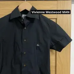 Vivienne Westwood MAN 王冠ロゴ　半袖シャツ　ブラック　46