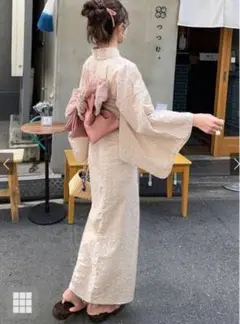 GRL フラワー柄刺繍浴衣　浴衣のみ