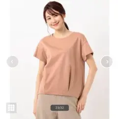 Jプレス コットン スムース タック カットソー　Lサイズ