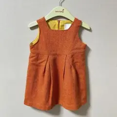 ハンナアンダーソン ノースリーブワンピース ヘリンボーン 80cm
