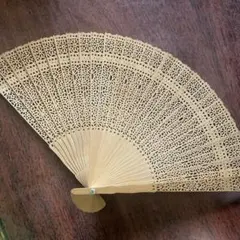 竹製 透かし彫り 扇子 専用ケース付き