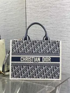 Christian Dior トートバッグ ネイビー/ホワイト
