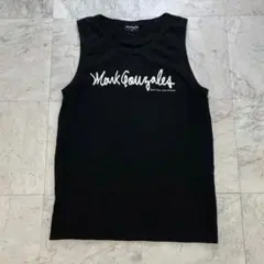 マークゴンザレス　メンズ　M ブラック　プリントロゴ　ノースリーブ　文字ロゴ