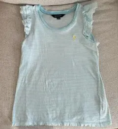 Ralph Lauren 水色　ストライプタンクトップ 140/76
