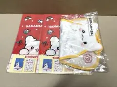 はなまるおばけ　サンリオ当りくじ・クリアファイルセット×2 ・お手ふきタオル×1