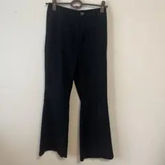 黒 フレアパンツ スラックス