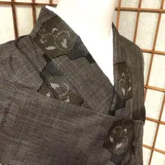 正絹 大島紬 唐草 No1123