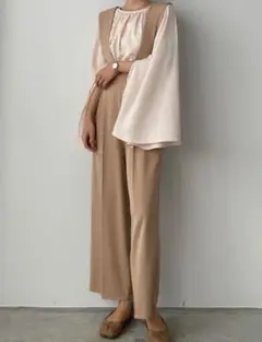 Louere 【取り外し可】ワイドサスペンダーハイウエストパンツ 6,710円