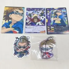 鬼道有人　カード、ステッカー、ラバーストラップ3点セットぺたっとねじまきイナイレ