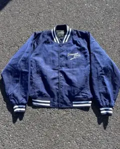 HARVARD SPORTS CLUB スタジャン　レザー切替　ネイビー　牛革 HARVARD SPORTS CLUB スタジャン レザー vintage - スタジャン