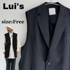 フォロー割美品★Lui's テーラードロングジレ　ベスト　ゆったり　ユニセックス