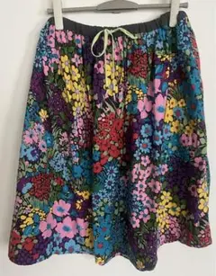 ボヘミアンズ BOHEMIANS フラワー柄 モザイクフラワー Aライン