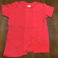 GO TO HOLLYWOOD 赤 切替デザイン シルク混　Tシャツ　140