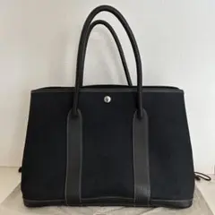 HERMES エルメス ガーデンパーティ PM ブラック ハンドバッグ
