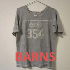 BARNS outfittersグレー プリント入り TシャツM
