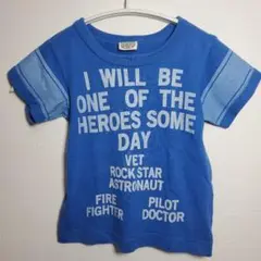 F.O.KIDS ブルー色　Tシャツ　メッセージプリント　100㎝