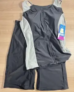 セパレート水着 タンキニ 黒×グレー 17LLサイズ
