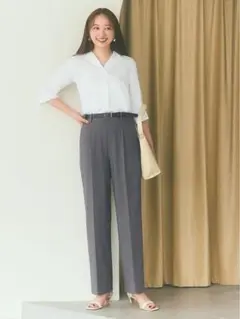 UNIQLO タックワイドパンツ（Sサイズ・グレー）