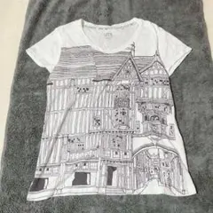 UT ユニクロ UNIQLO リバティ ロンドン L 白 プリント E263