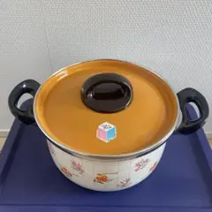 新品未使用　昭和レトロ　両手鍋　富士ホーロー　ハニーウェア