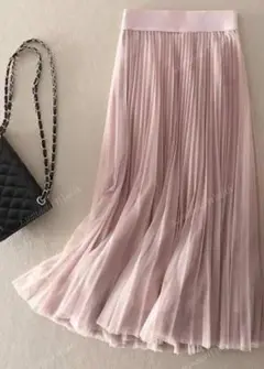ロングスカート　ピンク