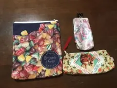 フランス　ボンジュールモンクッサンの雑貨(収納袋) 三点セット