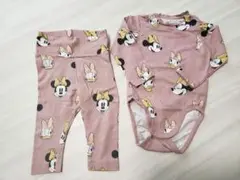 H&M☆ディズニー　ミッキー長袖ロンパース&長ズボン　70サイズ　ベビー