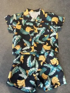 リトルウィークエンド　バナナ柄シャツパンツセット