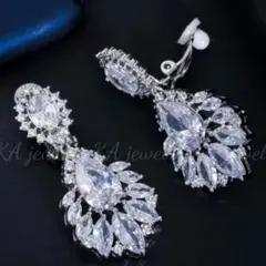 ☆新品☆キュービックジルコニアイヤリング(ピアス)ブライダル ウェディング結婚式