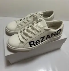 【新品・未使用】ReZARD リザード ビッグロゴレザースニーカー（ホワイト）