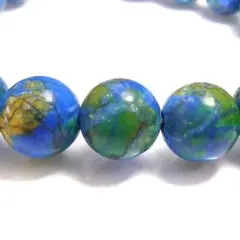 天然石 アズマラカイト . 10mm ブレスレット azu10003