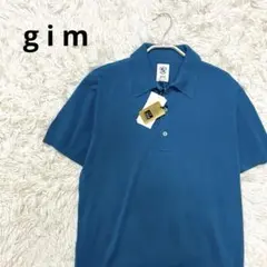 【タグ付き未使用品】ジム gim 濃ブルー 半袖ポロシャツ Mサイズ メンズ