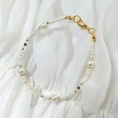 オパール　水晶　ガーネット　ブレスレット