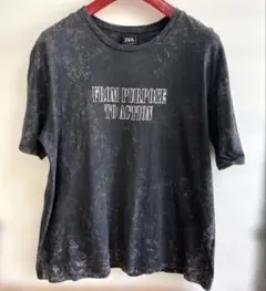 ZARA-FROM PURPOSE TO ACTION［メッセージTシャツ］ザラ