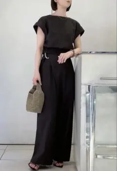uncrave white コットンリネンツイル セットアップ