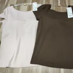 ユニクロ　UNIQLO　エアリズムコットンローバックブラＴシャツ　XL　2枚