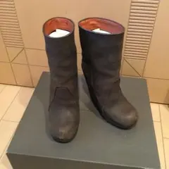 RickOwens ショートブーツ 焦茶 プラットフォーム ダークブラウン