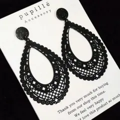 《№308》sale オールブラック×透かしピアス