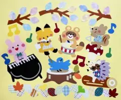 秋の音楽隊　壁面　9月　10月　11月　秋