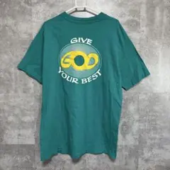 バクプリ　GIVE GOD YOUR BEST メッセージT 90sUSA