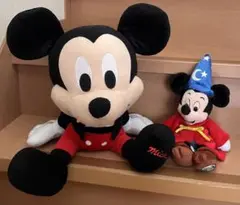 【美品】ディズニー ミッキーマウス ぬいぐるみ 大小2点セット