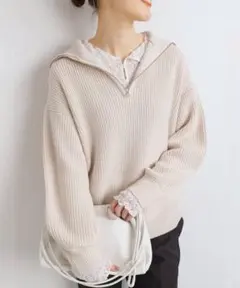 21AW IENA イエナ 片畦ZIPハイネックプルオーバー
