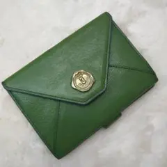 SAN HIDEAKI MIHARA メール型 二つ折り財布 グリーン