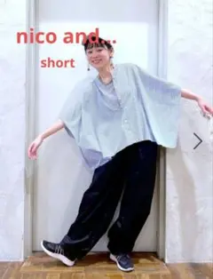niko and…　 ケアイージーコタットタックシャツ　シャツ　ニコアンド